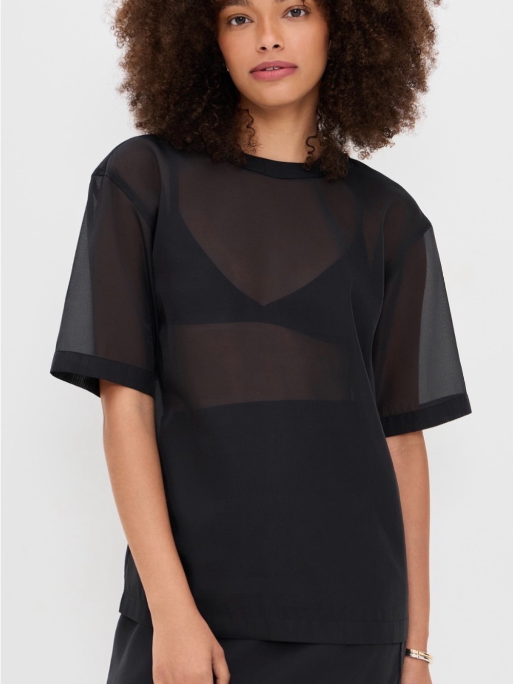 Shopbop Le Bop Caroline Organza Sheer Tee | Short-Sleeve Women's Top